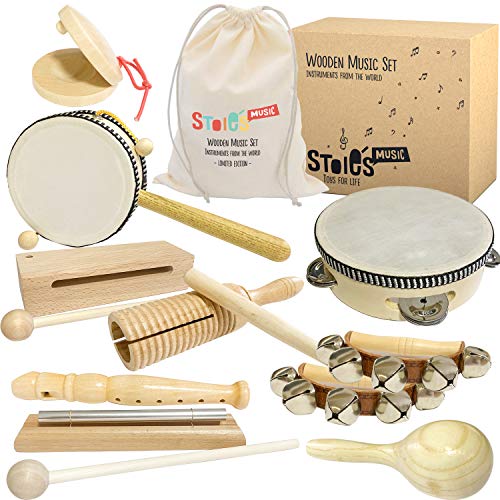 Stoies-Musical-Instruments-Set-for-Toddler-and-Preschool-Kids-Music-Toy-Wooden-Percussion-Toys-for-Boys-and-Girls-Promotes-Early-Development-and-Educational-Learning